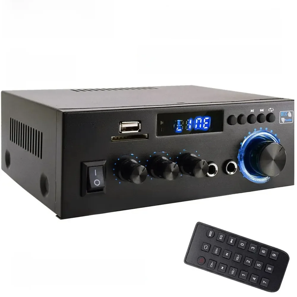Woopker HiFi wzmacniacz cyfrowy AK45 Bluetooth MP3 kanał 2.0 wzmacniacz dźwięku obsługa 90 V-240 V dla domu samochodu MAX 400 W * 2 — zdjęcie produktu 7
