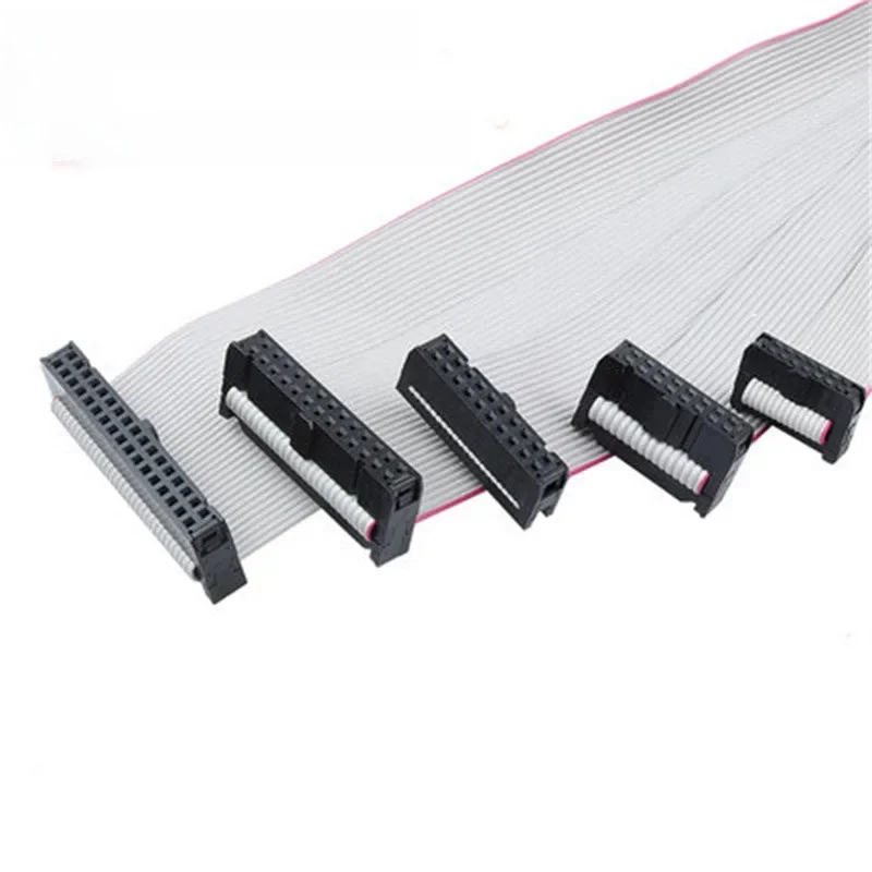 2 sztuk 2.54MM pitch FC-6/8/10/14/16/20/40/50 PIN 30CM JTAG ISP pobierz kabel szary płaska wstążka kabel danych dla DC3 IDC opakowanie złączy — zdjęcie produktu 7