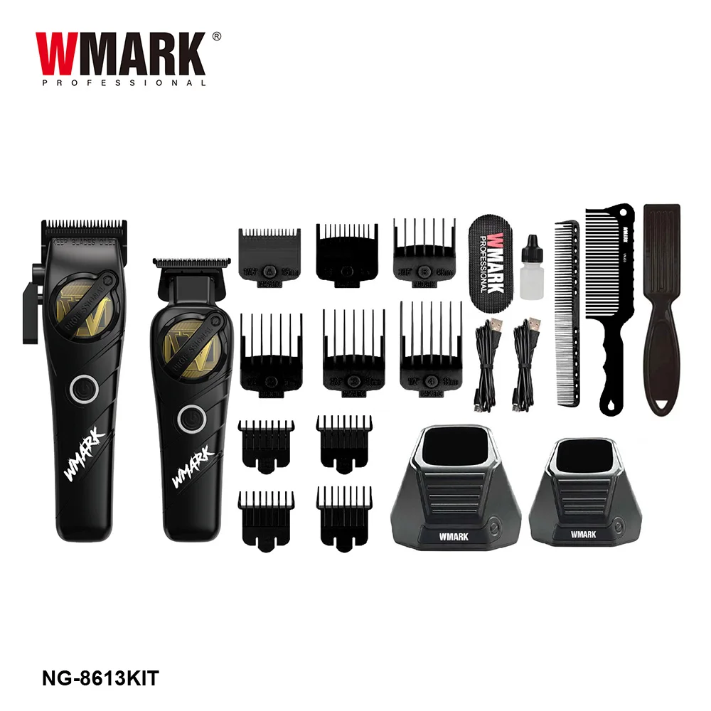 WMARK NG-8613 High Speed Professional Hair Clipper, Hair Trimmer, DLC Blade, Electronic  Clipper, With charge stand, 6 colors