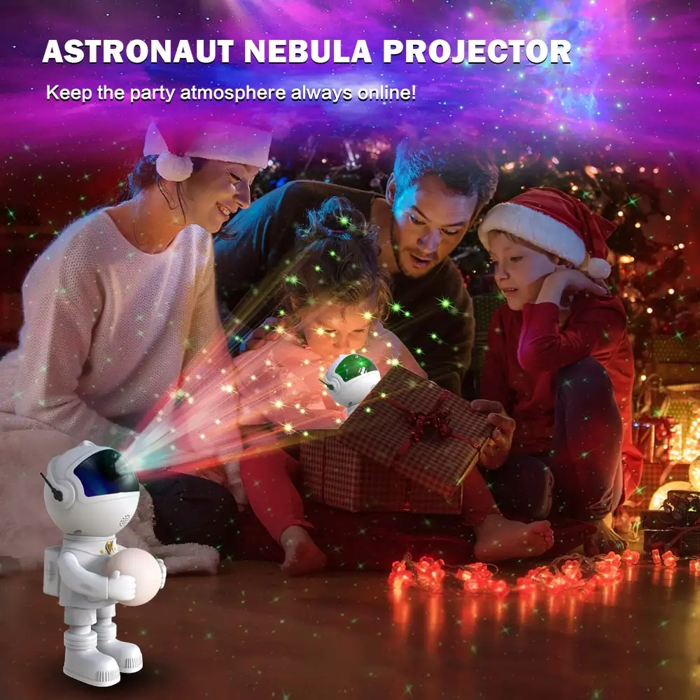 Star Projector Galaxy Night Light Astronaut Nebula Galaxy Space Projector Starry Nebula Gift for Kids Adults for Bedroom