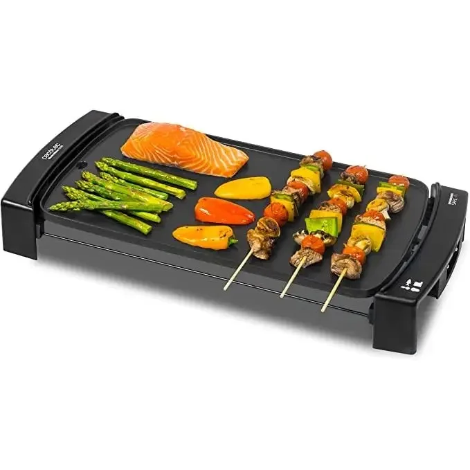 Cecotec Plancha de Asar Eléctrica Black&Water 2150. Potencia 2150 W Cuerpo de Aluminio Fundido Revestimiento Daikin Termostato Regulable Placa