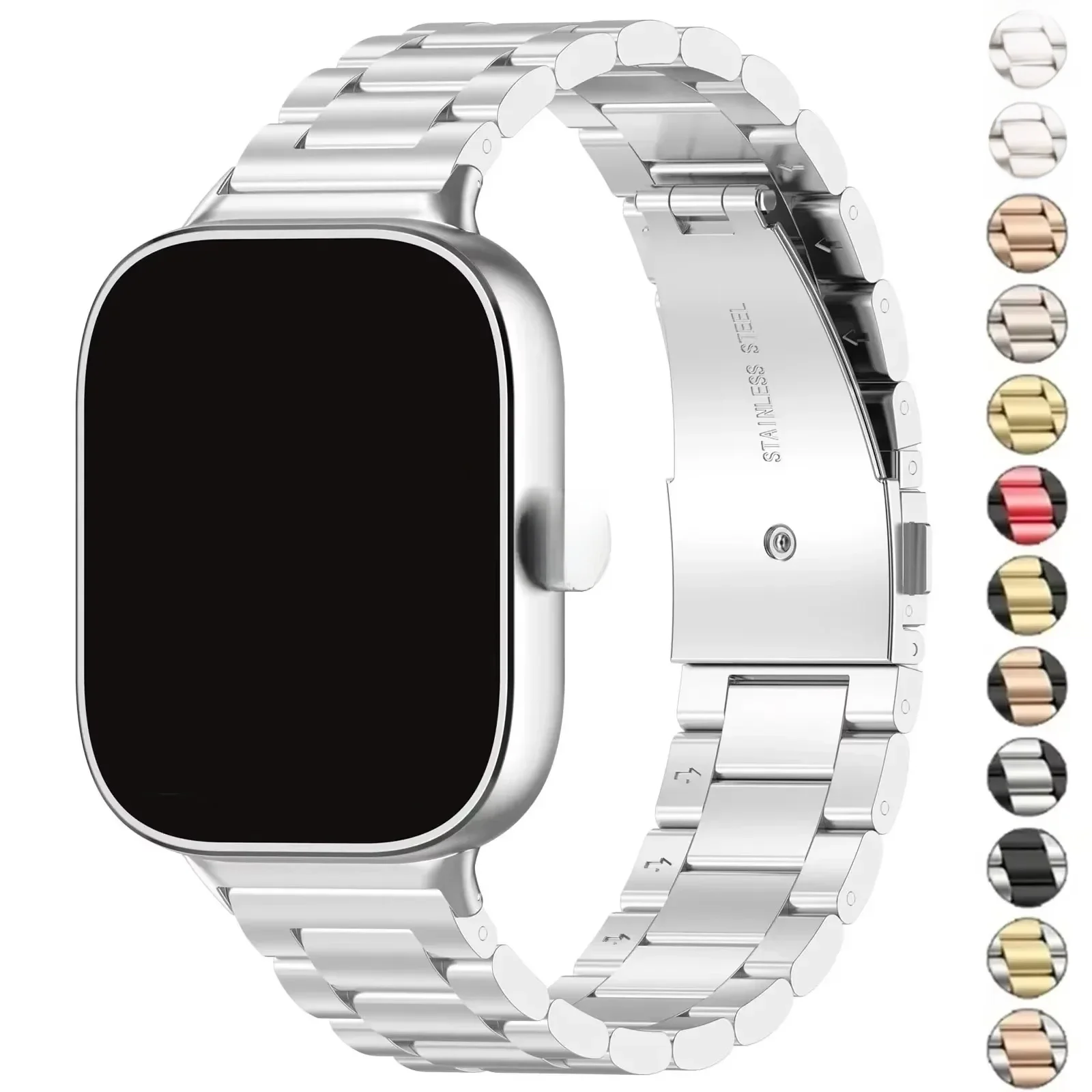 Edelstahlarmband für Redmi Watch6 5 4, luxuriöses Metall-Ersatzarmband für Xiaomi MiBand8/9Pro, Sportarmband Correa