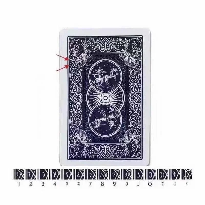 1 ensemble de cartes magiques marquées, jeu de cartes à jouer, Poker, tours de magie, gros plan, tour de magie de rue, jouet Puzzle pour enfant