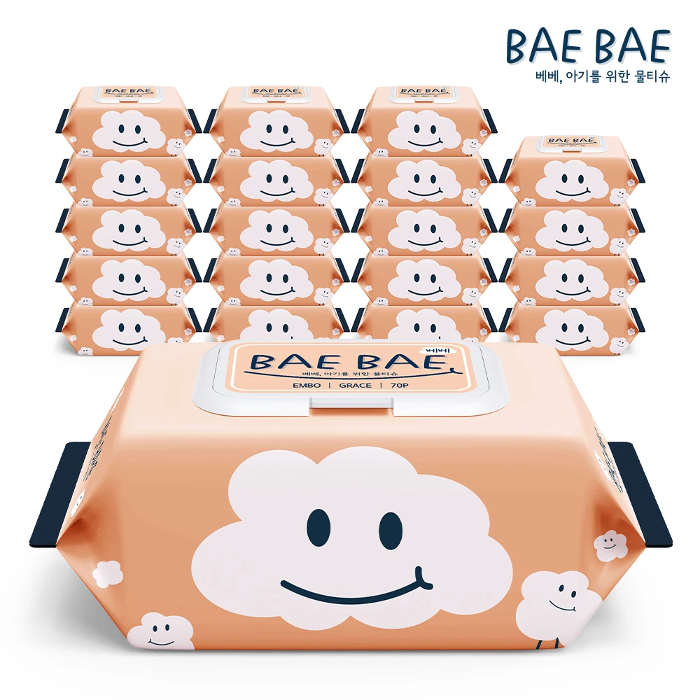 BAEBAE (Bebe) baby wipes GRACE 70gsm cap 70 pack 20