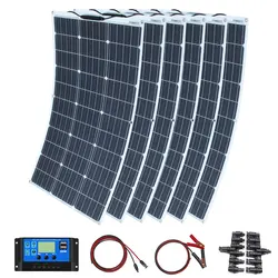 solar panel kit 100w 200w 300w 400w 500w 600w 12v solar battery charger outdoor portable flexible solar panels for home/RV/boat
