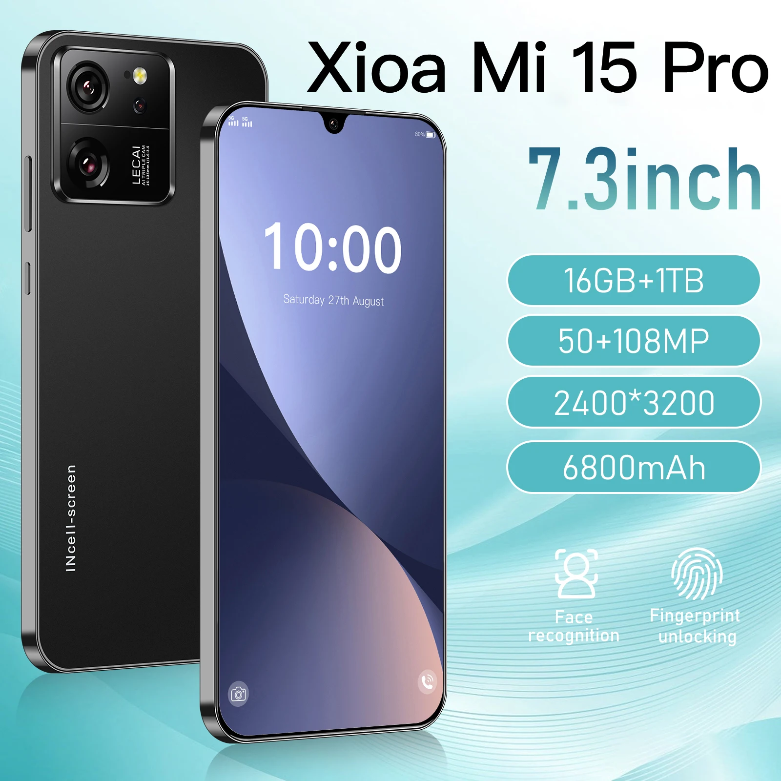 Original Mobile Phones Deals Xioa mi 15 Pro Smartphone 7.3 inch Full Screen 4G 5G Cell Phone 6800mAh Brand New Phones Global