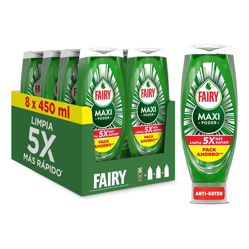 FAIRY MAXI PODER LAVAVAJILLAS LIQUIDO ANTIGRASA