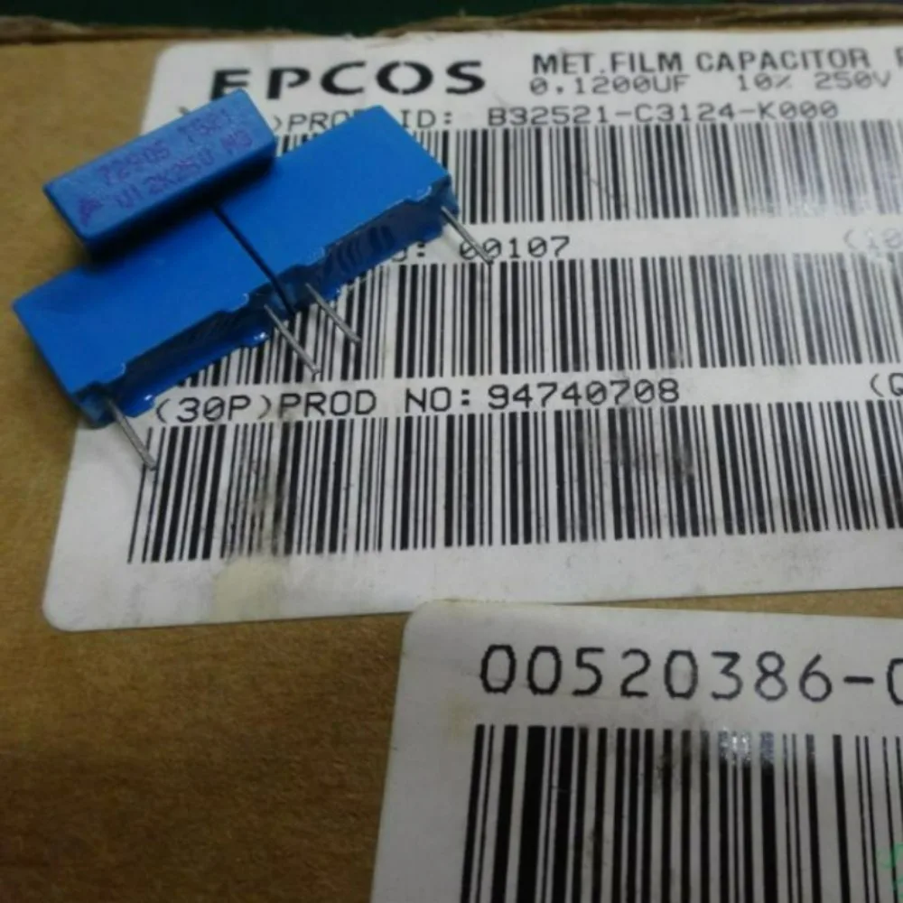 10pcs/lot EPCOS 0.12uf 250V 120nF u12 124 K Brand New 10mm Film Capacitor B32521C3124K
