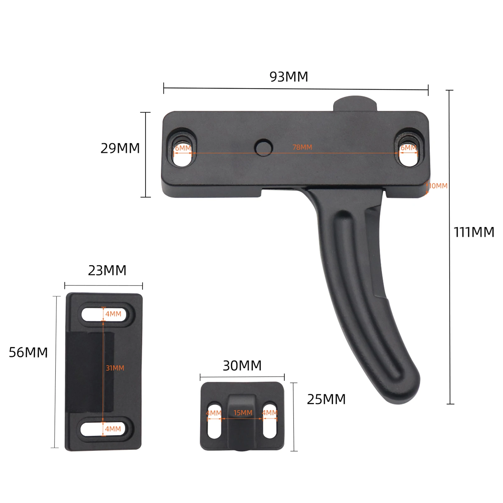 Car RV Screen Window Door Latch Right/Left Open Close Hand Handle Kit For RV Trailer Camper Cargo Trailer