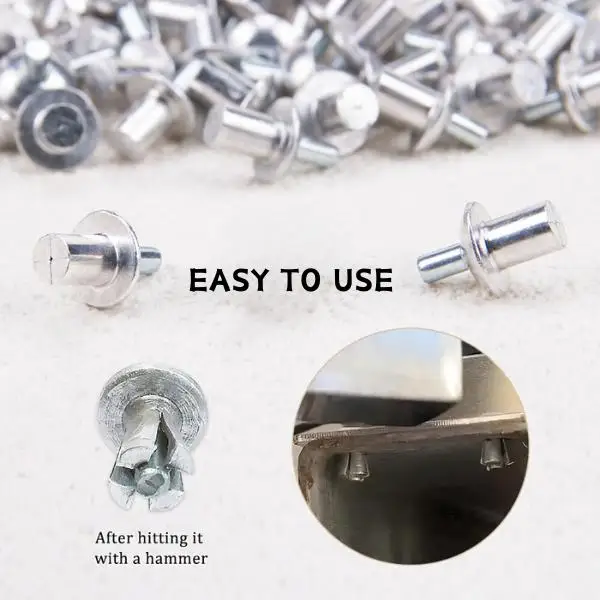 120 Stück runde Aluminium kern nieten-hammer getriebene Expansions nieten mit halbrundem Kopf für die Aufprall installation