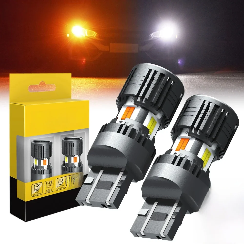 AUXITO 2 szt. Lampa sygnalizacyjna T20 LED Żarówka Canbus 7443 W21/5W 7440 W21W Żarówka T25 3156 P27W 3157 P27/7W Kierunkowskaz tylne światło cofania — zdjęcie 2