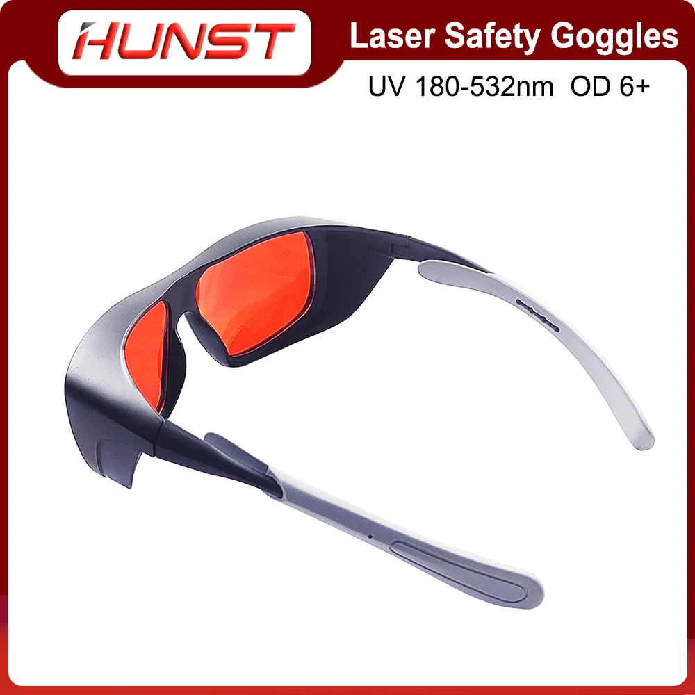 HUNST OD 6+ Professional Laser Glasses Protective Goggles for 355nm UV Laser 450nm Blue Laser and 520nm 532nm Green Laser