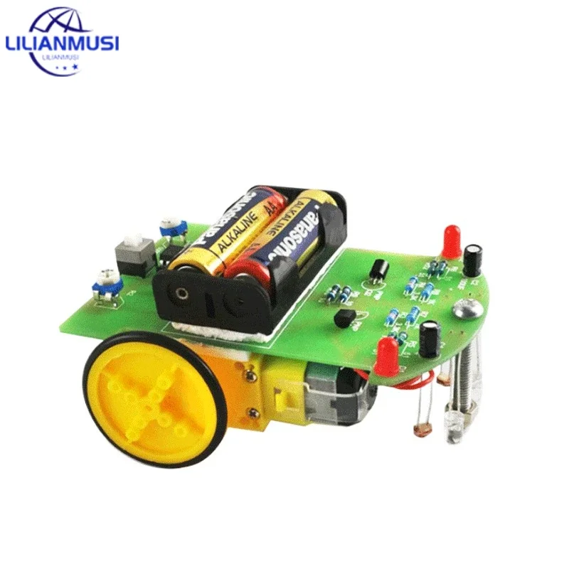 D2-1 Smart Robot Car Kits Intelligent Tracking Line Car Photosensitive Robot DIY Kit Patrol Automobile Parts DIY Electronic Toy