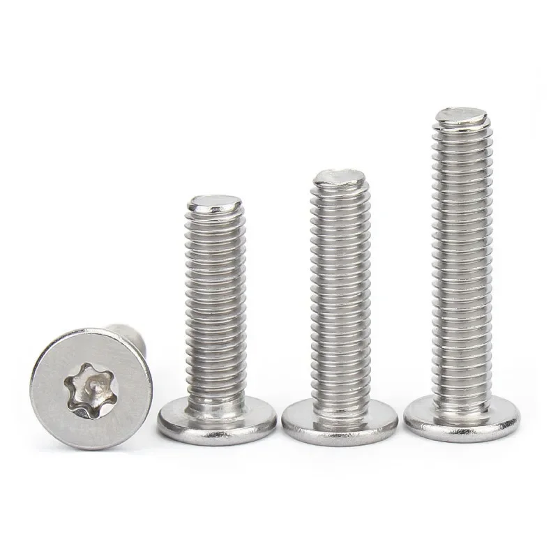 5/50pcs M1.6 M2 M2.5 M3 M4 M5 M6 M8 304 acier inoxydable CM Six lobes Torx Ultra mince Super bas plat boulon à tête de plaquette