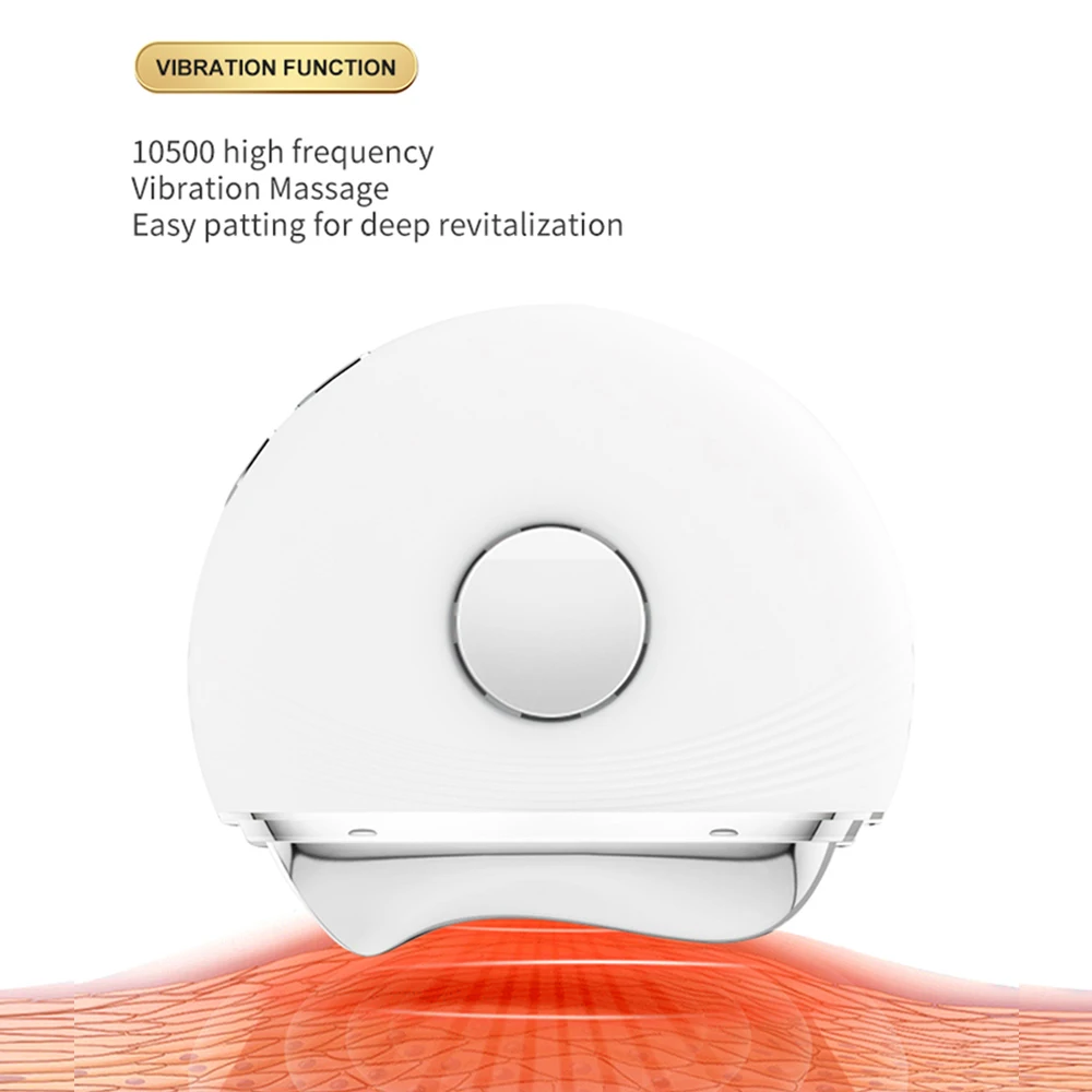 เครื่องนวดหน้า EMS ไมโครเคอร์เรนท์ พร้อมไฟ LED สีแดง บำบัดผิว กระชับผิว ฟังก์ชั่นประคบร้อนเย็น สำหรับการดูแลความงาม