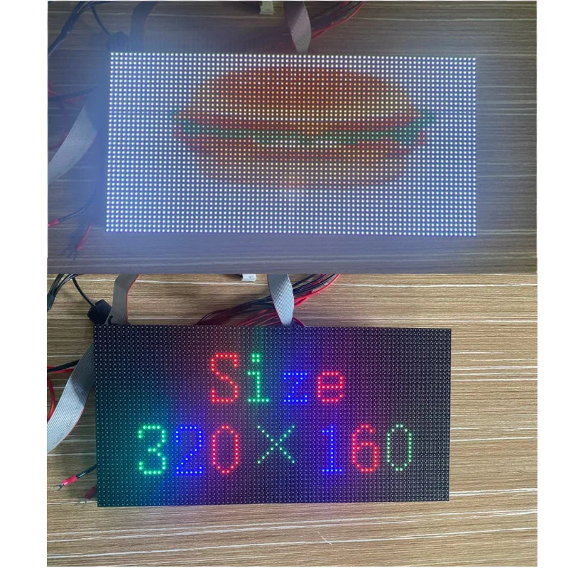 وحدة لوحة شاشة LED داخلية P5 320*160 مللي متر 64*32 بكسل 1/16 مسح SMD2121 RGB كامل اللون P5 وحدة لوحة عرض LED