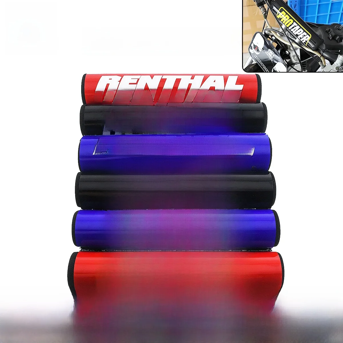 AliExpress PRO AODB Motorcycle 200mm 250mm Round Handlebar Pad 7/8" For Honda Kawasaki Suzuki Yamaha KTM ATV Dirt Pit Bike Etc Motocross Accessories