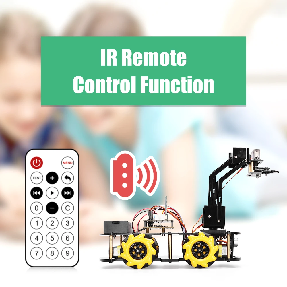 TSCINBUNY Robot Arm Kit for Arduino Programming Robotic Arm Kit with Mecanum Robotic Electronic Kit Education Coding Robot