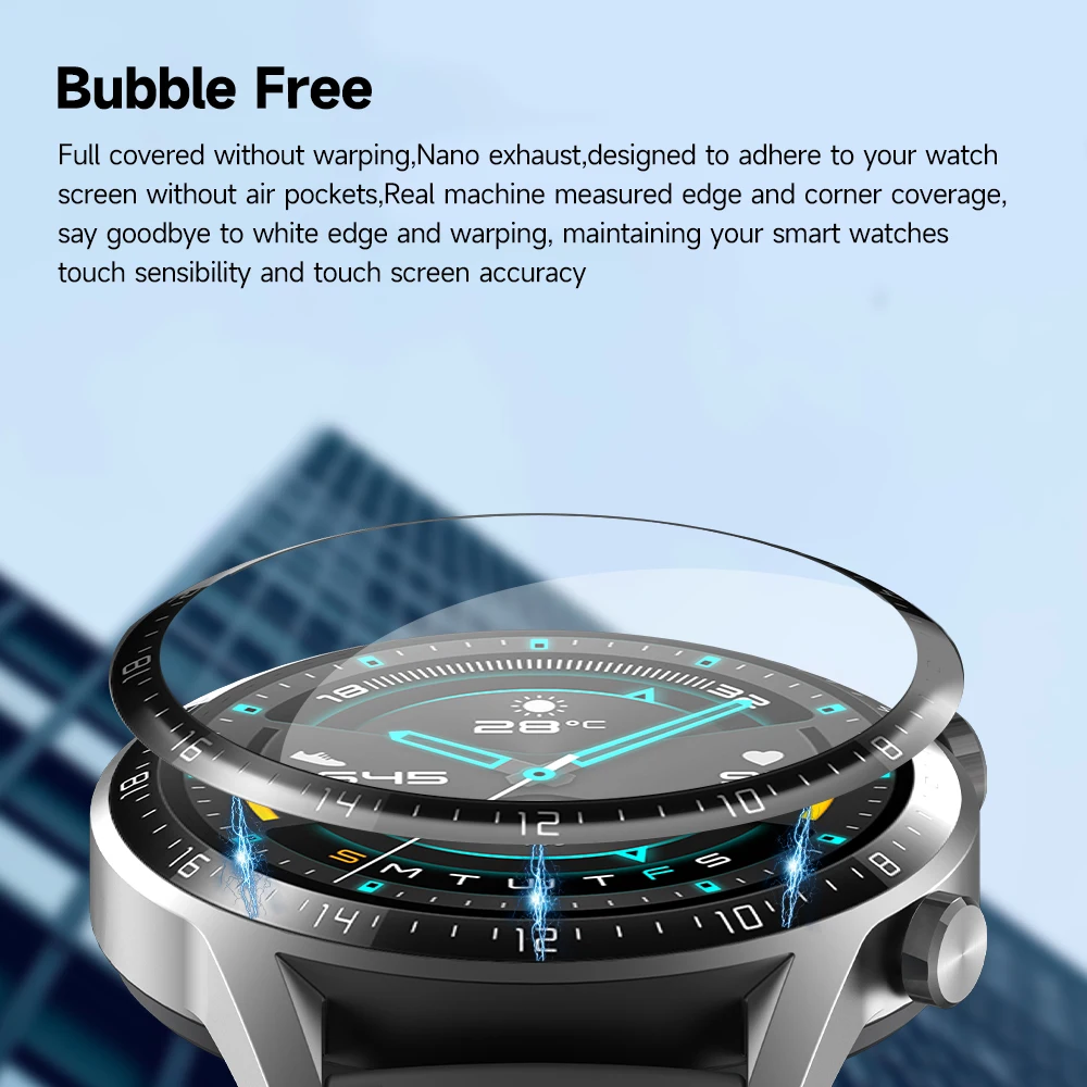Защитная пленка из мягкого стекловолокна для Huawei Watch 3 Pro GT 2 GT3 Honor Magic 2 46 мм GT2e, защитная пленка для экрана GT2 Pro, чехол