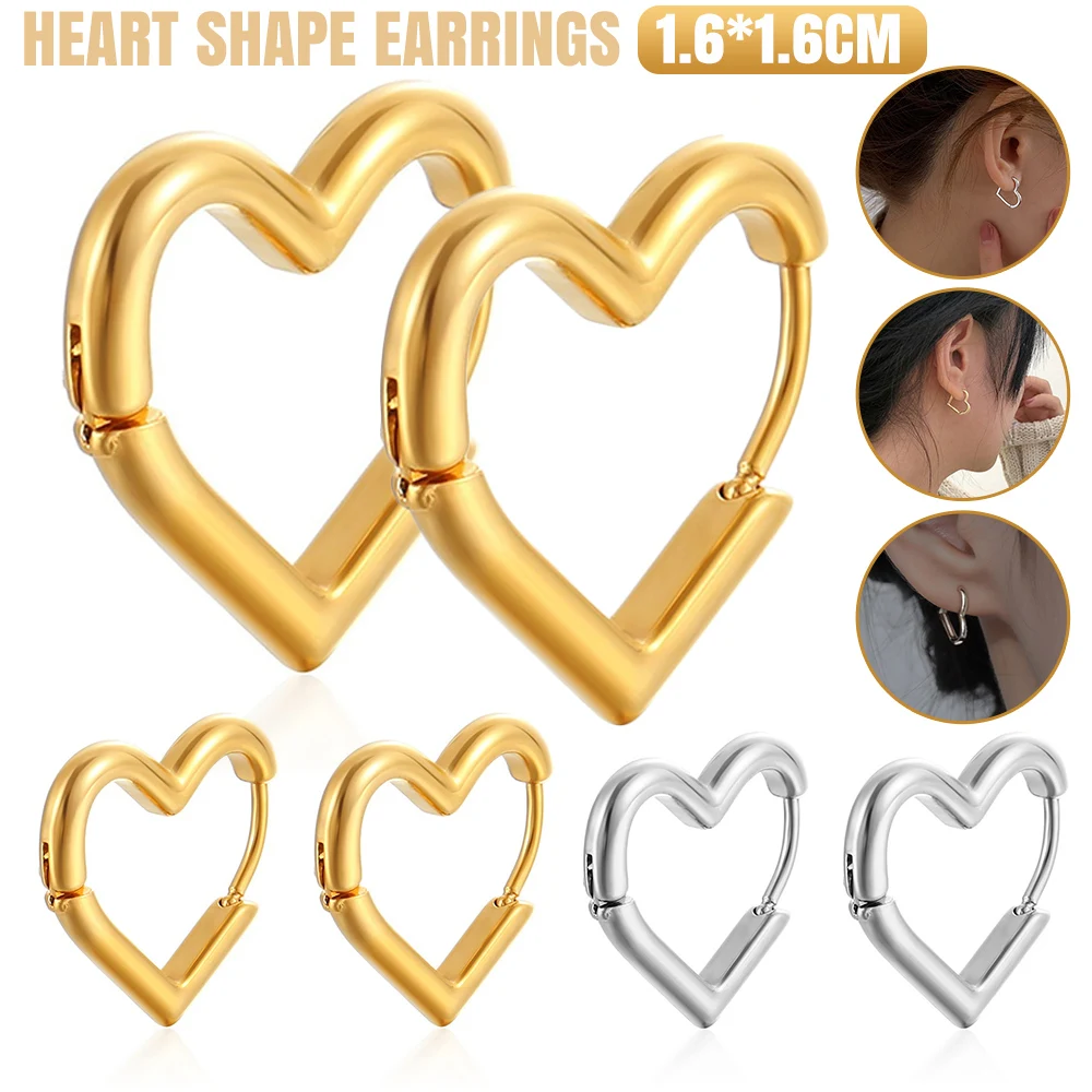 1Pair Heart Shape Design Earrings Girl Women Mother's Day gift Accessories Elegant New