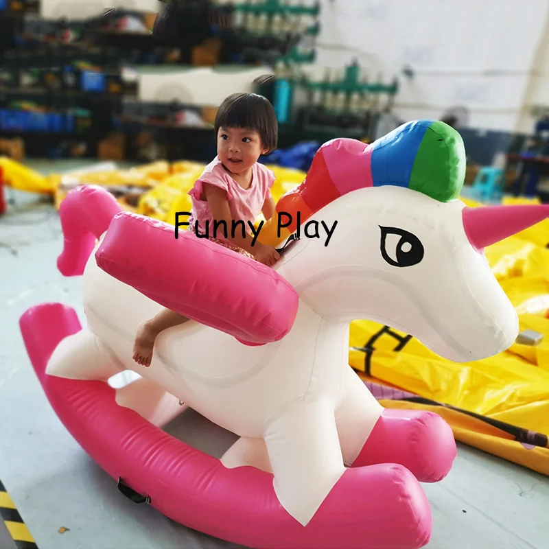 inflatable riding unicorn inflatable jump horse rocking horse for kids and adults Inflatable Animals Ride on toys Rocking Horse