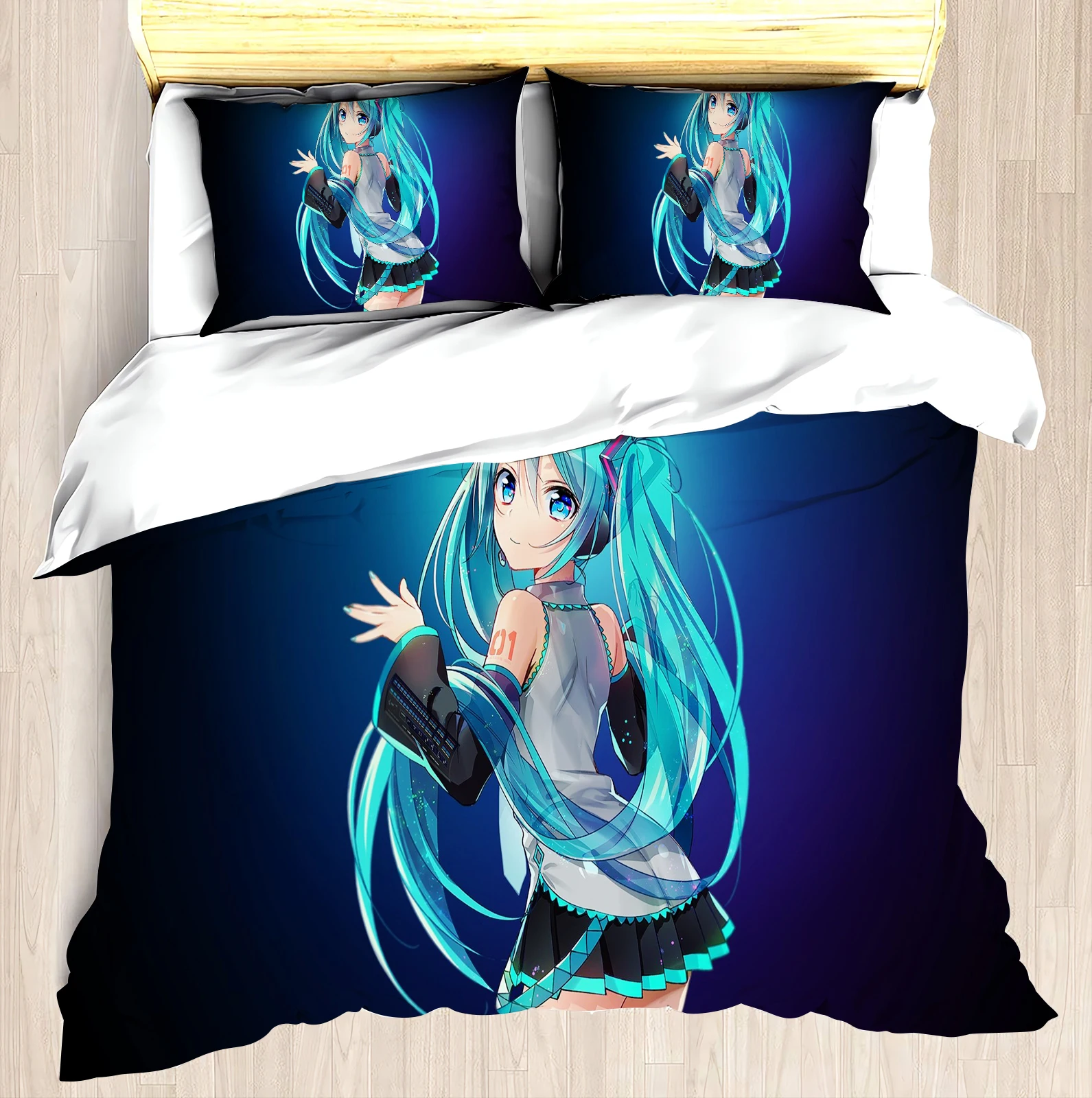 Hatsune Miku пододеяльник пододеяльник постельное белье 3d детский комплект постельного белья 3 предмета 1 пододеяльник королевский размер
