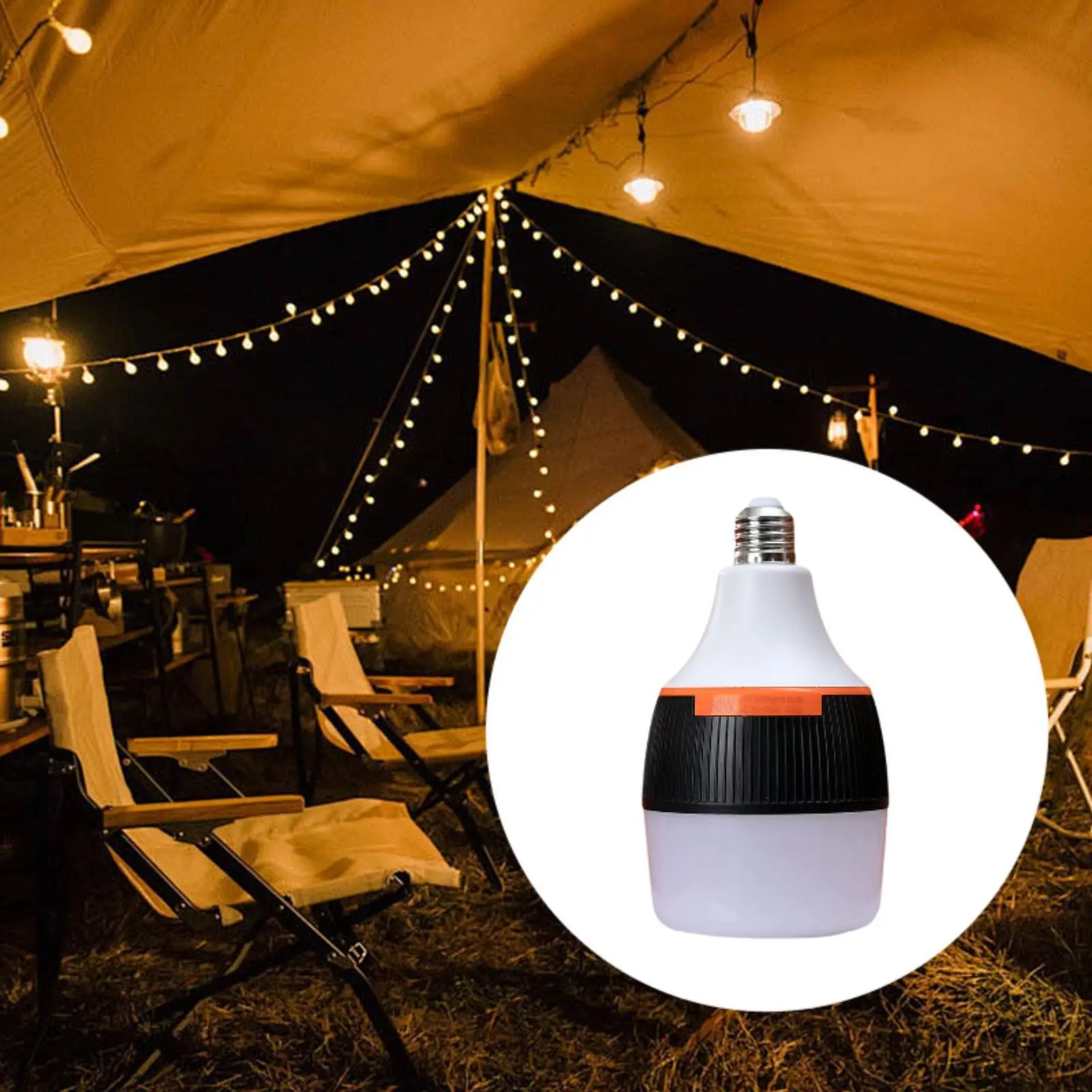 LED Emergency Light Work Bulb Lighting E27 Base Camping Lamp Emergency Light Bulb Rechargeable Cordless