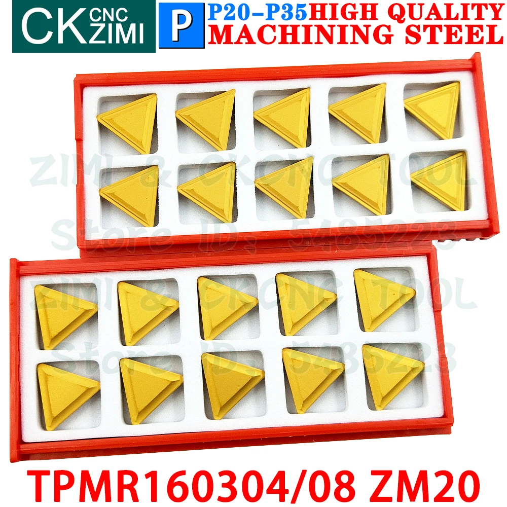 TPMR160304 ZM20 TPMR160308 ZM20 Carbide Inserts Milling Inserts Tools TPMR 1603 CNC Indexable Cutting Turning Cutter Lathe Tools