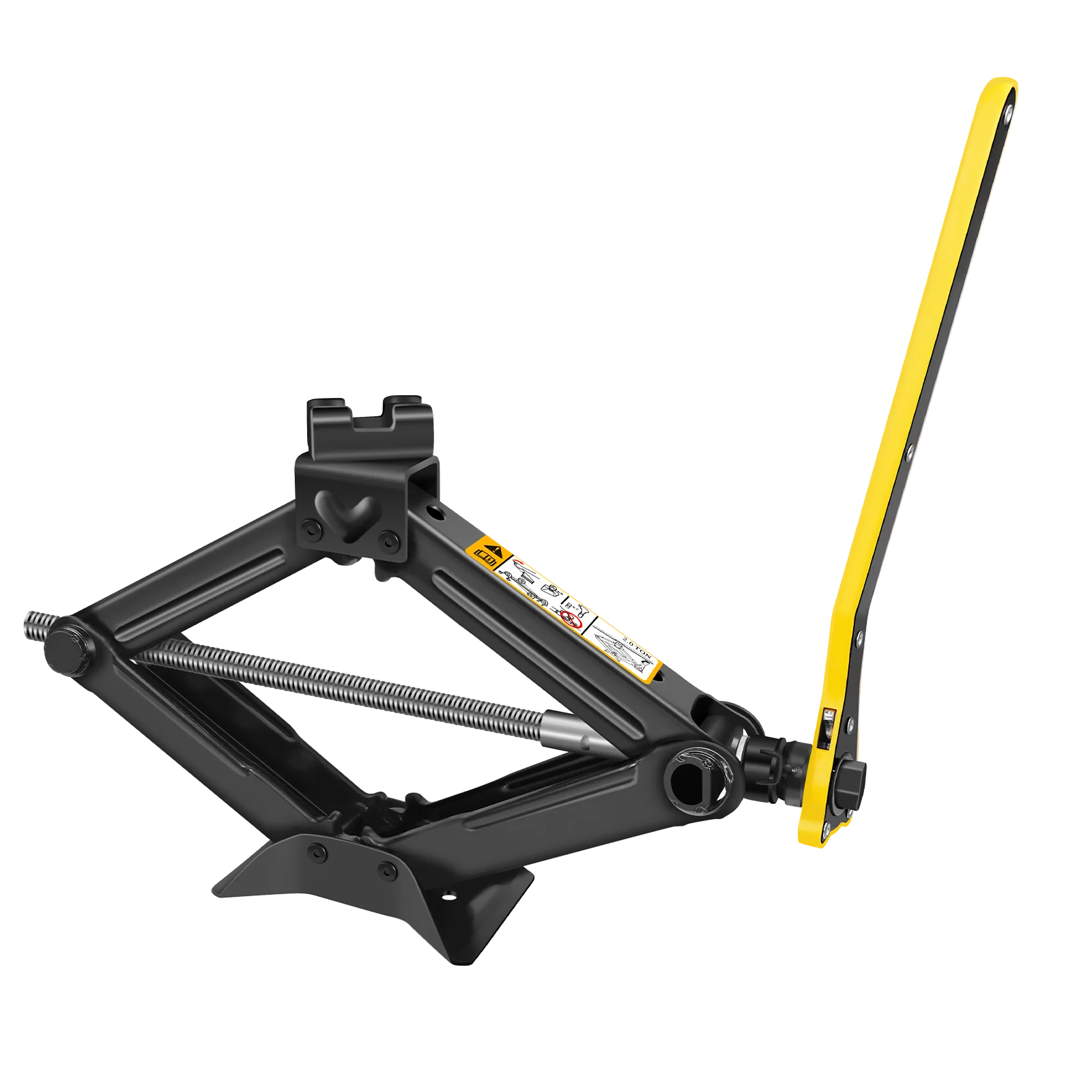 Scissor Jack – 2 kg, ligero y portátil, altura de trabajo 11-39 cm, 360° °   Cabezal Giratorio, Base Reforzada, para Sedán/SUV/MPV