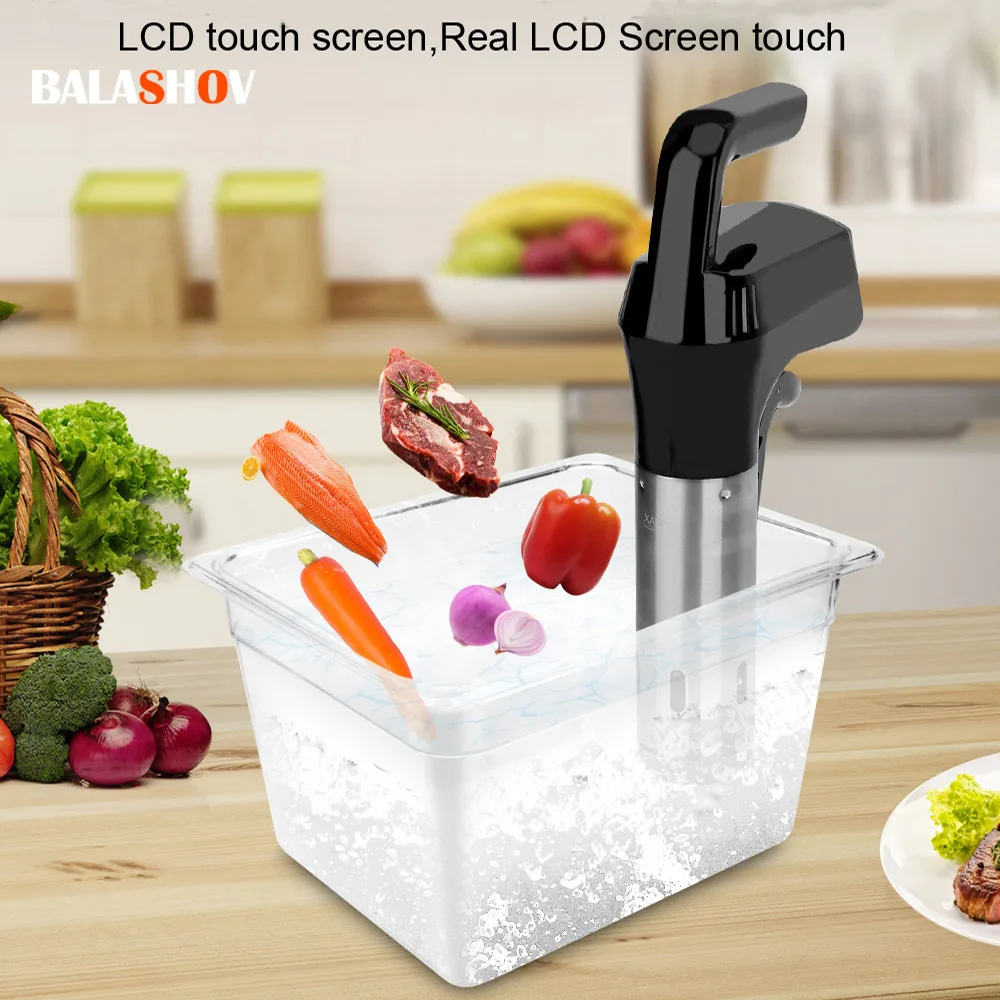 1100 واط Sous Vide طباخ LCD اللمس الغمر المروج الطبخ الدقيق IPX7 طباخ مفرغ مقاوم للماء مع شاشة ديجيتال