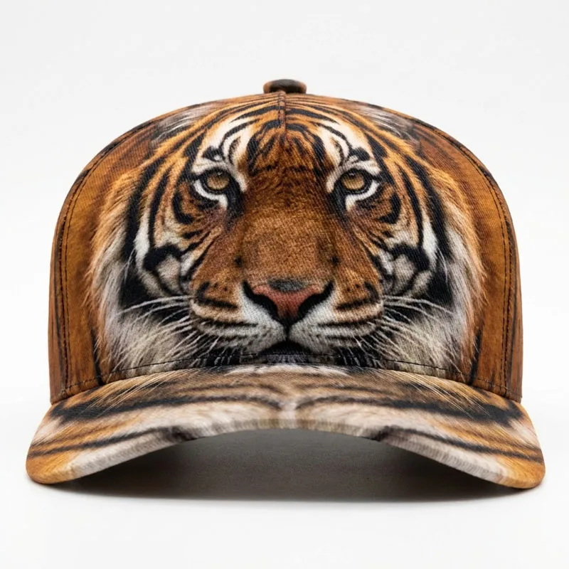 Sumatran Tiger Full Baseball Cap Hunting Wild Animal Streetwear Hip Hop Sun Hats Trucker Roaring Tiger Graphic Dad Driver Peaked