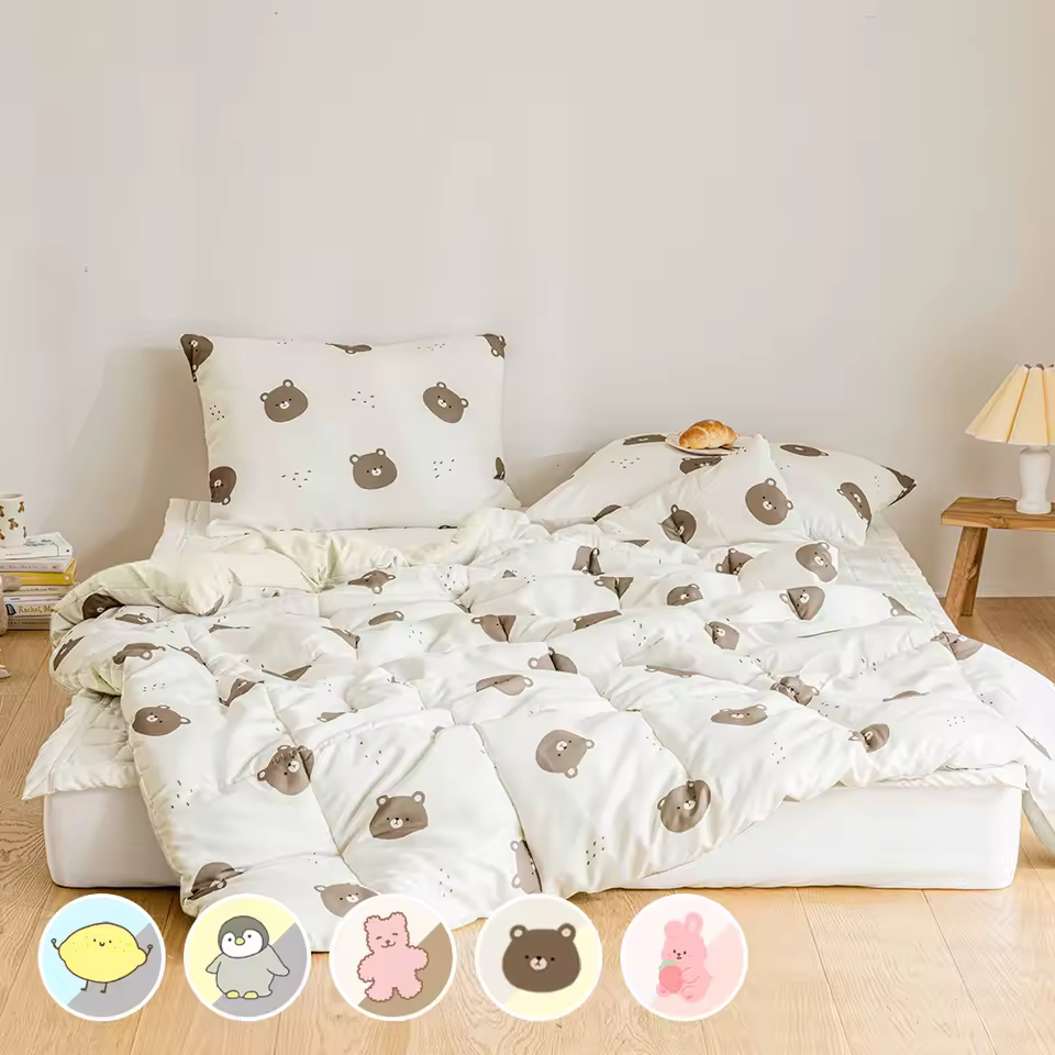 더자리 귀엽고 부드러운 항균 극세사 차렵이불