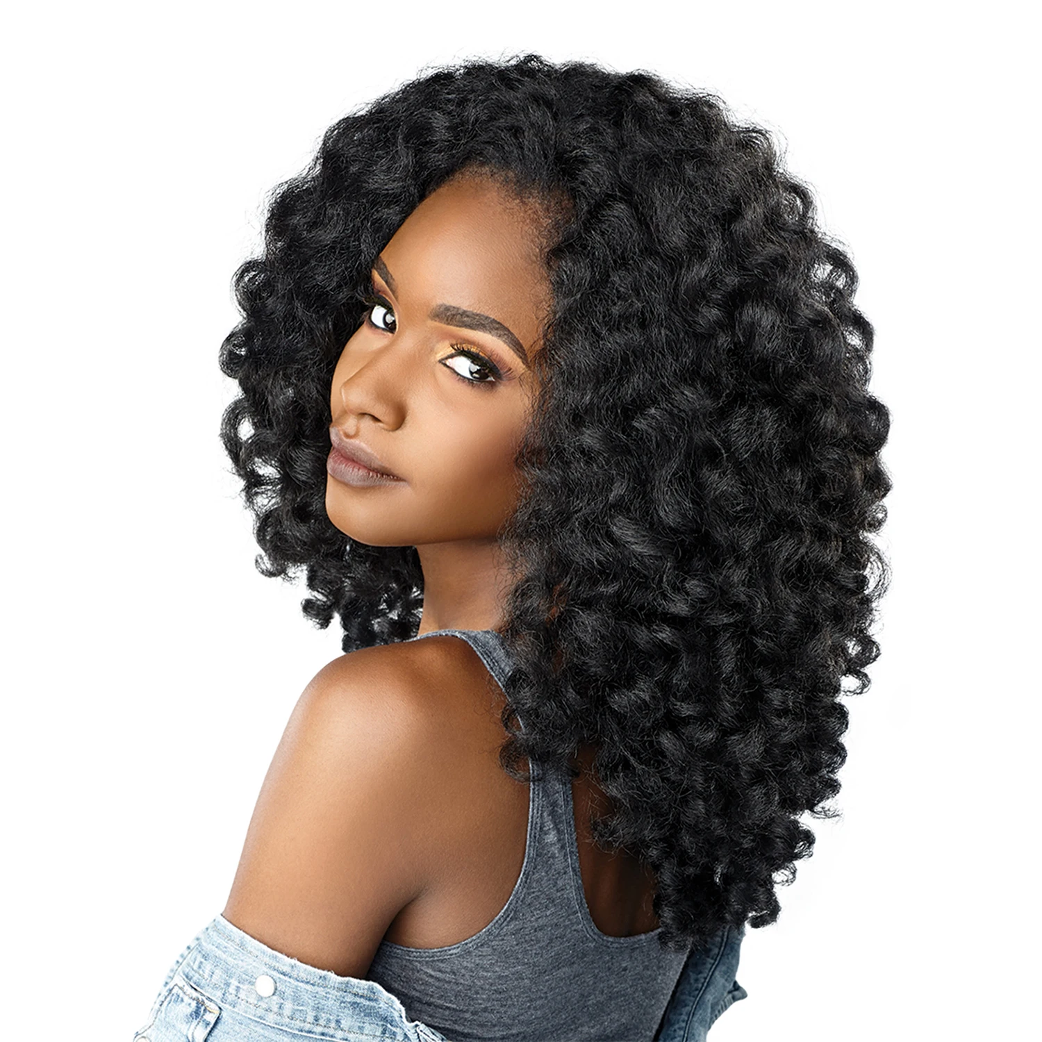 Sensationnel Instant Weave Curls Kinks N Co Half Wig Money Maker - Natural Curly Style, 4C Hair, Easy to install