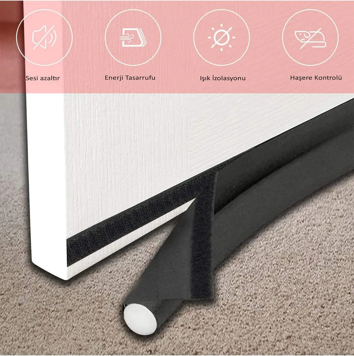 Onder Deur Anti Wind Warmte Isolatie Spons Sill Base Windjack Stop Stof Koude Spons Enkelzijdige Stalen Deur Buitendeur