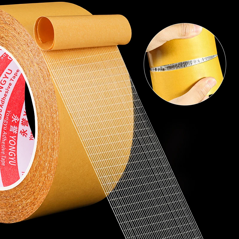 

High Viscosity Double-sided Tape Filament Glass Grid Self Adhesive Carpet Tape Hot Melt Fiberglass Mesh Fixed Double Sided Tape