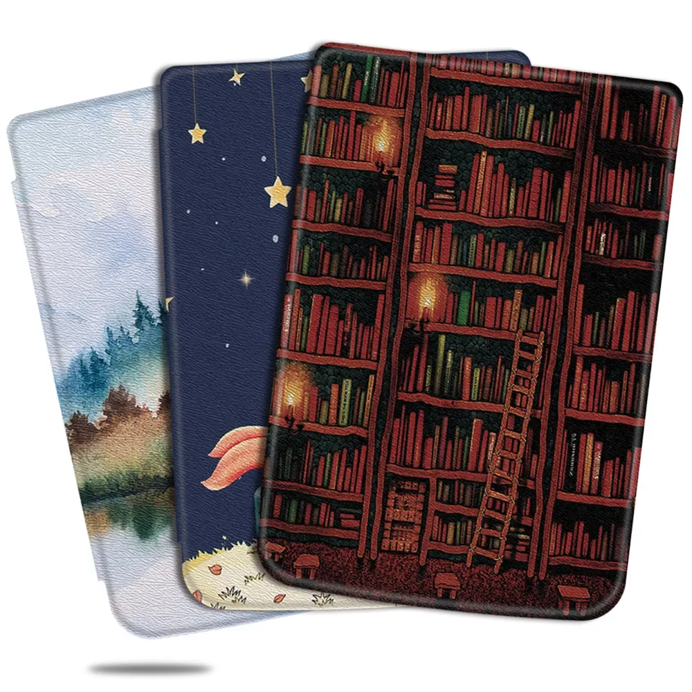 Pocketbook Touch HD 3/Touch Lux 4 5/Basic 4/Basic Lux 2/étui Pocketbook Color 2020 – Couverture légère et fine avec veille/réveil automatique