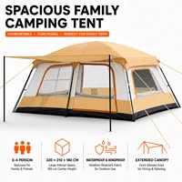 Tienda de Campaña para 3-4 Personas Impermeable con Protección UV y Avancé Extensible
