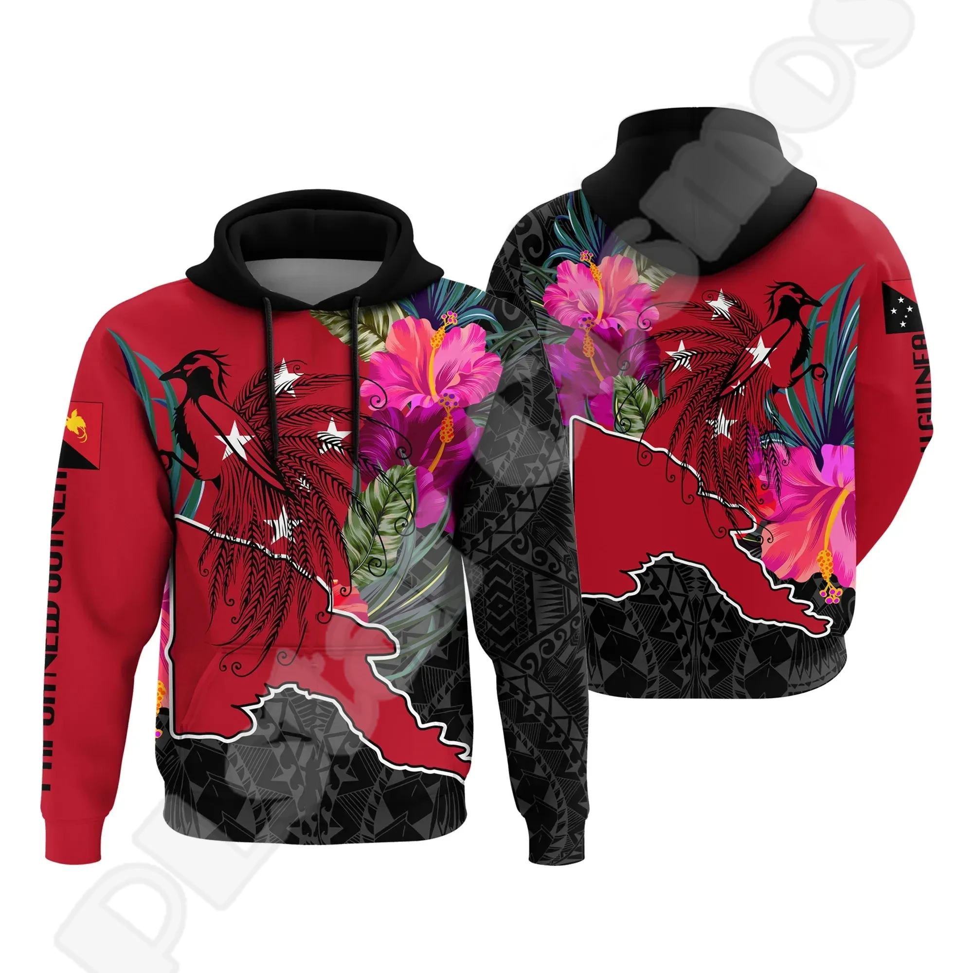 

NewFashion Islands Country Flag Papua New Guinea Culture Tribal Tattoo Retro 3DPrint Pullover Harajuku Casual Hoodies Jacket M11