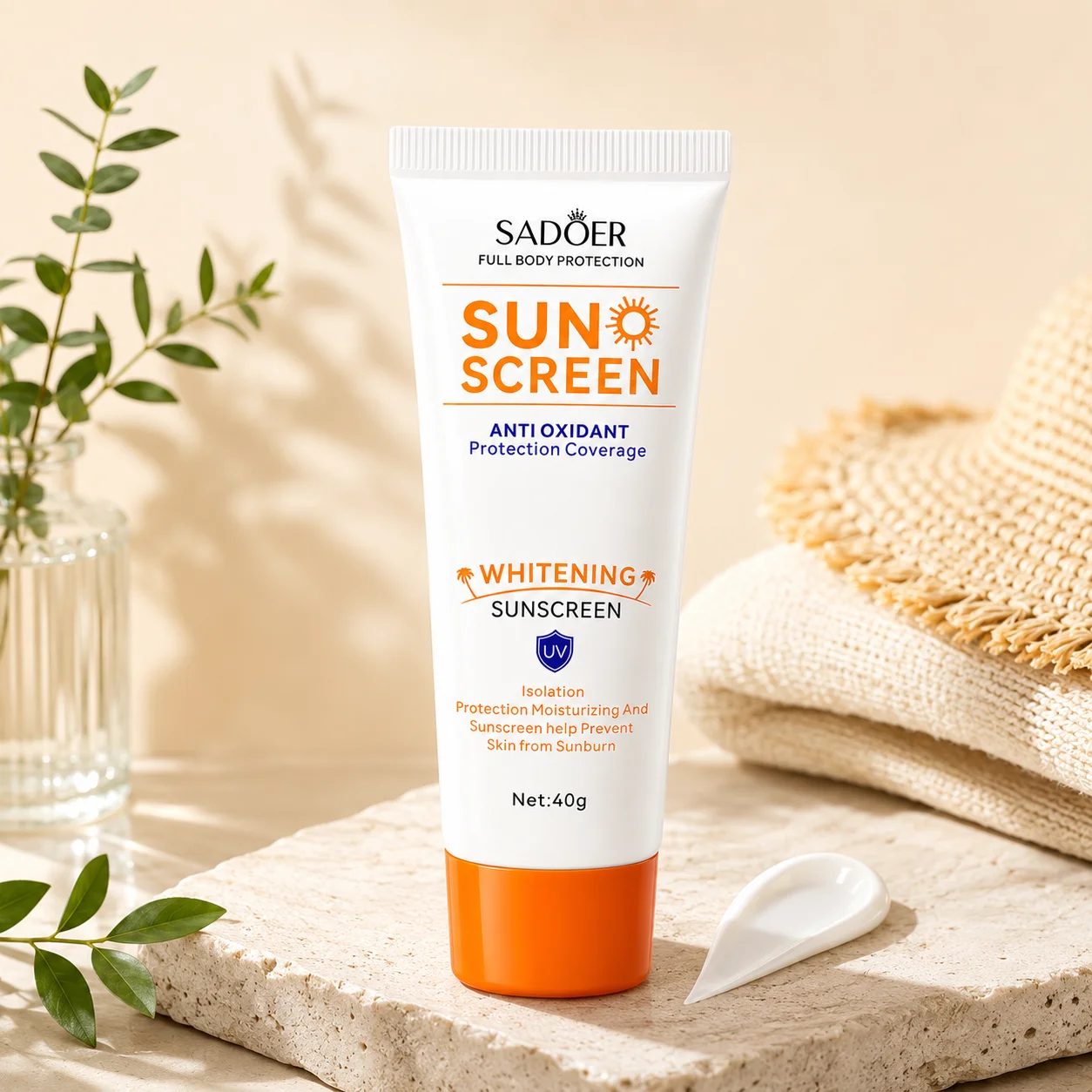 Outdoor Sebum Control Sunscreen Fluid Face Makeup Base Primer Quick-Dry Hydrating Tint Velvet Finish Smooth Fit Daily Cosmetics