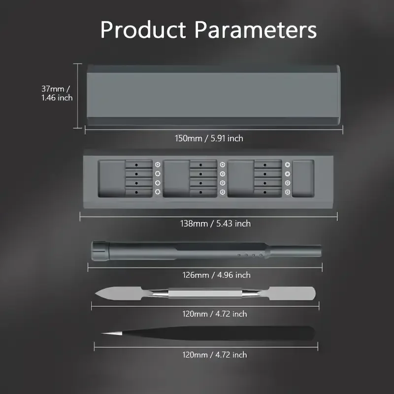 مجموعة مفكات براغي دقيقة، مجموعة مفكات براغي صغيرة 46 في 1 مع حافظة، مجموعة أدوات إصلاح مغناطيسية للجيب الصغير للنظارات