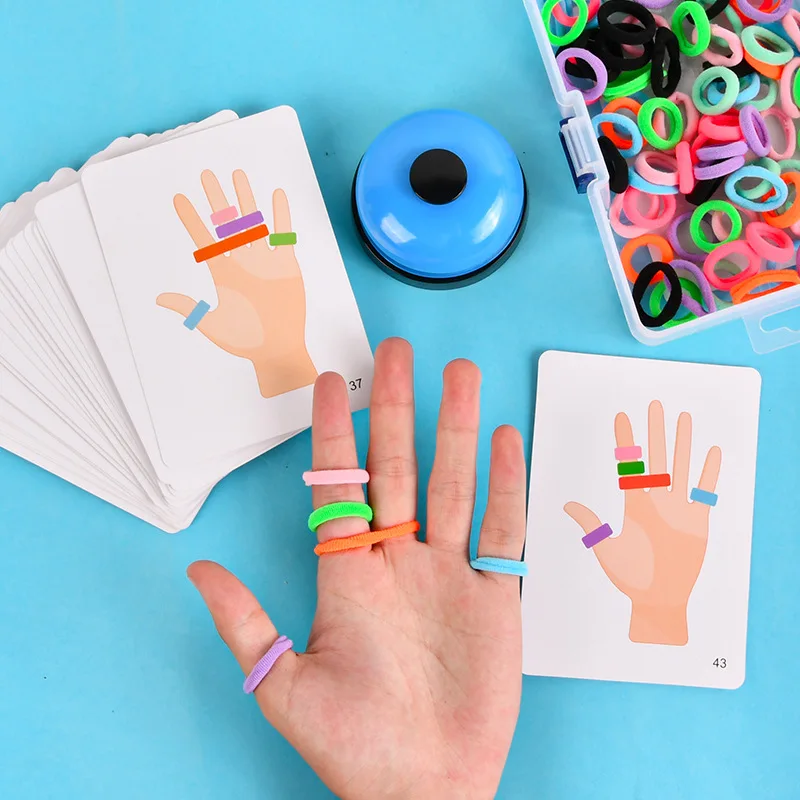 Finger Ring Match Game Educational Toys For Children Color Cognition Hand-eye Coordination Sensory Parent-child Montessori Gift