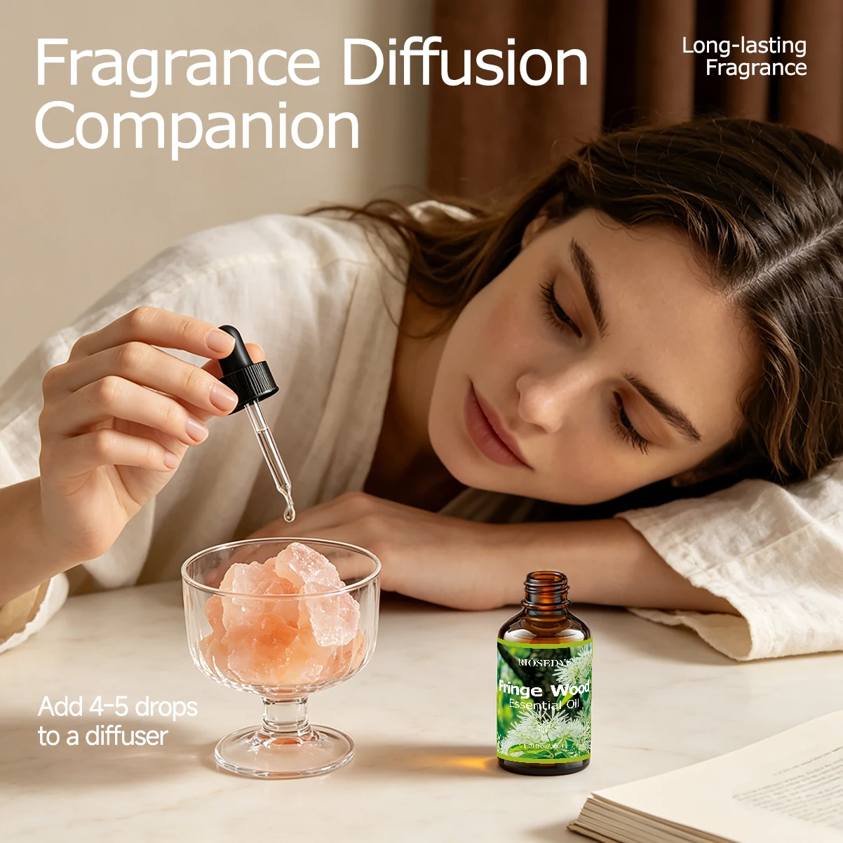 Fringe Wood Essential Oil, Warm Woody Fragrance Oil for Diffusers, DIY Crafts & Aromatherapy, Smooth and Sophisticated Aroma