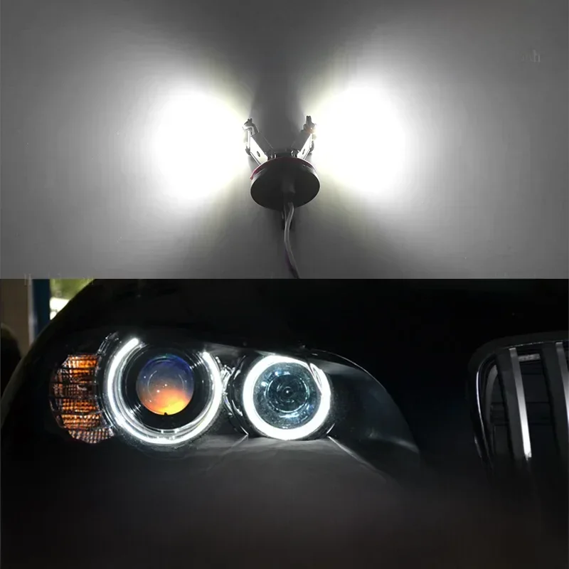 LED voiture ange oeil marqueur phares ampoules lampes pour BMW X5 X5M E70 X6 X6M E71 E72 2007-2011 40W blanc H8 LED