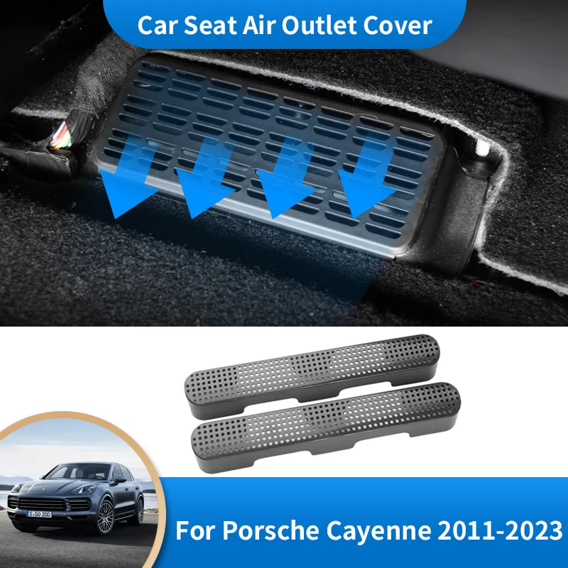 

Car Air Vent Anti-blocking Dust Cover Under Seat Air Conditioning Outlet Cover Accessories for Porsche Cayenne 92A 9YA 2011~2023