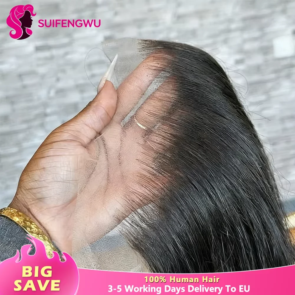Rechtstreeks 13x6 HD Lace Only Frontal Swiss Lace Transparante kant sluiting, voorgeplukte natuurlijke haarlijn 100% Echt Haar 2-3 Werkdagen Naar FR
