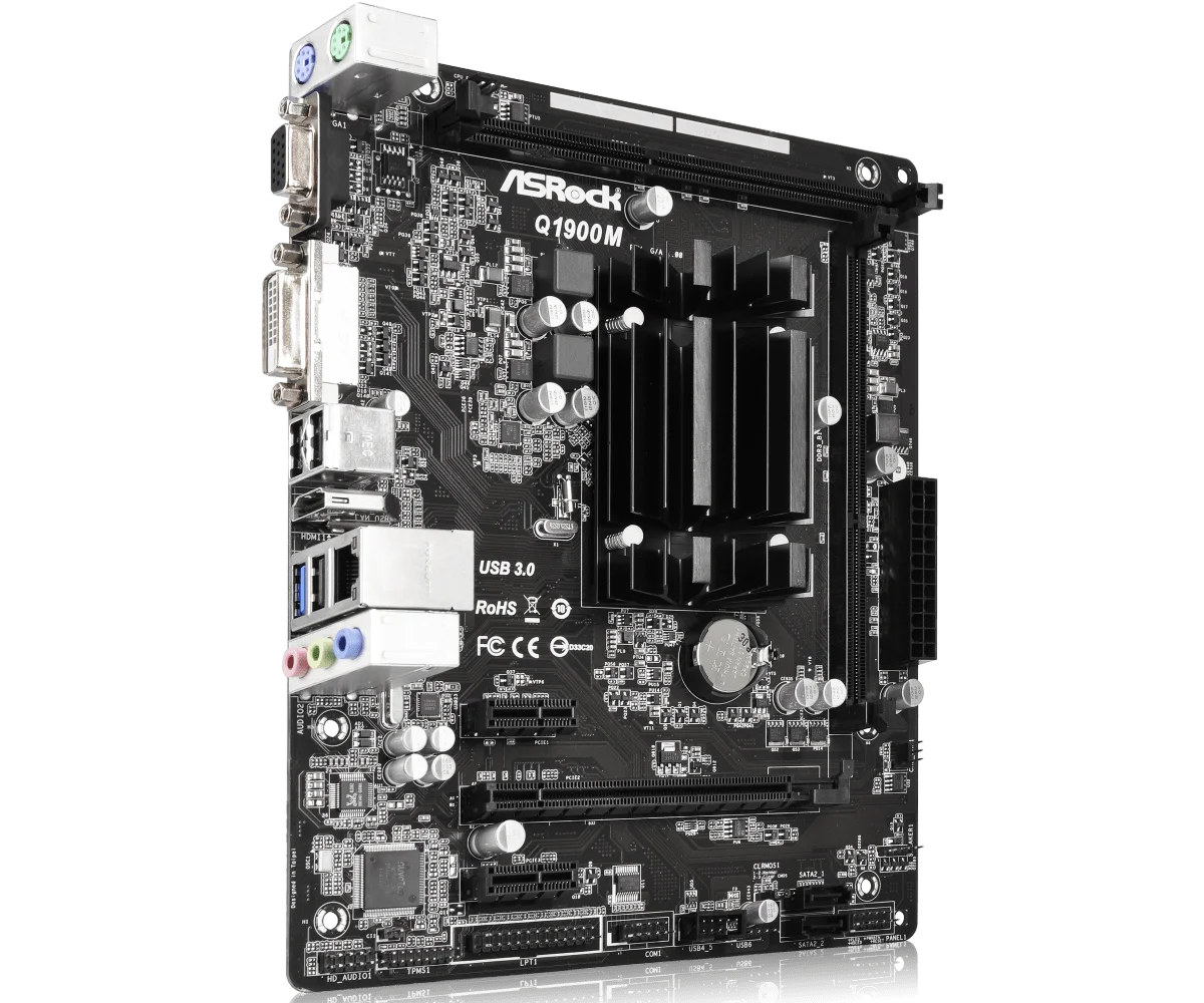 Imagem -03 - Asrock-placa-mãe Q1900m Processador Intel Quad-core J1900 Ddr3l 1333 16gb Longo Dimm 2x Sata2 3.0 gb s Micro Atx