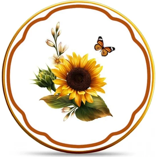 Toygar Majida Serving Plate Set of 6 25 cm Sunflower