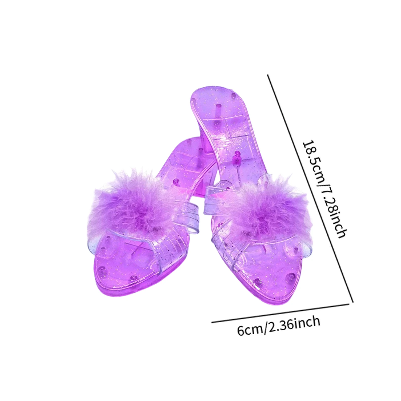 Perfeclan – Chaussures De Princesse à Talons Compensés En PP, Bleues, Pour Jeux De Rôle, Anniversaire, 18 Cm