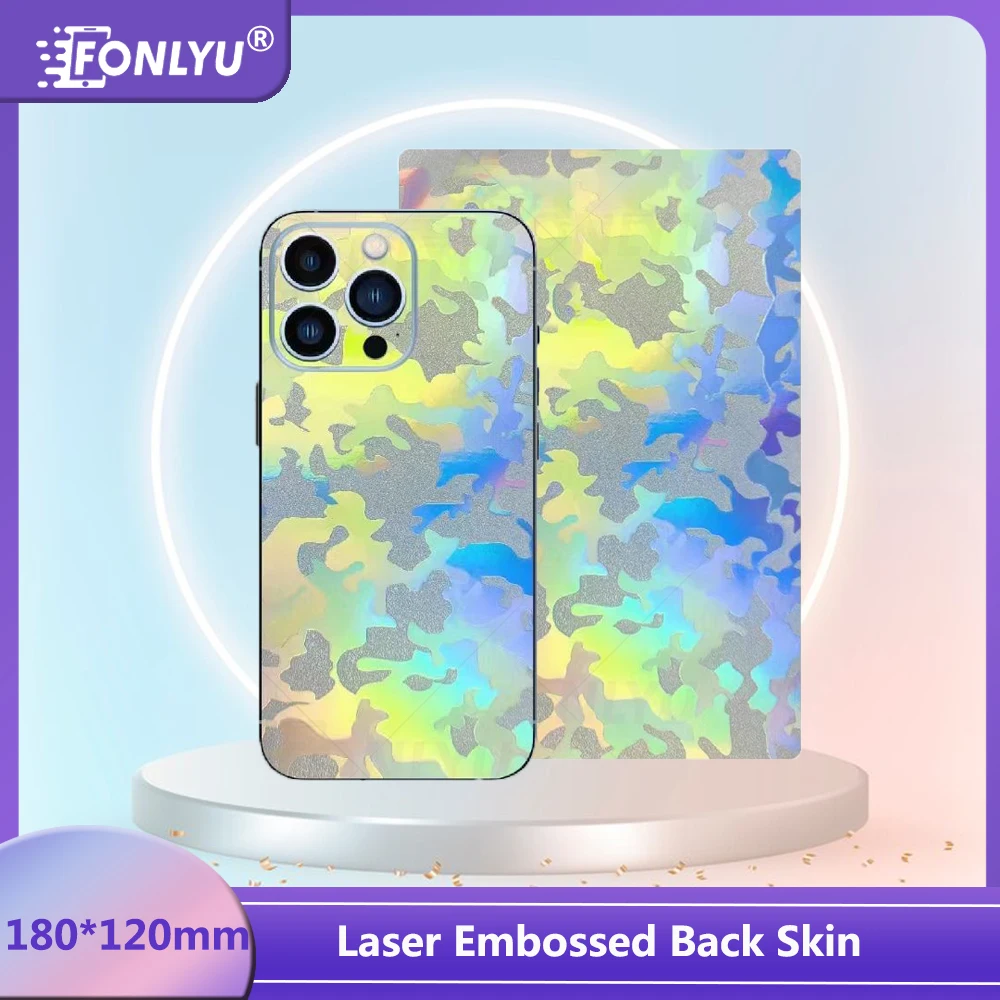 

FONLYU лазерная рельефная задняя крышка мобильного телефона, наклейка на заднюю крышку мобильного телефона, декоративная защита для машины для резки пленки
