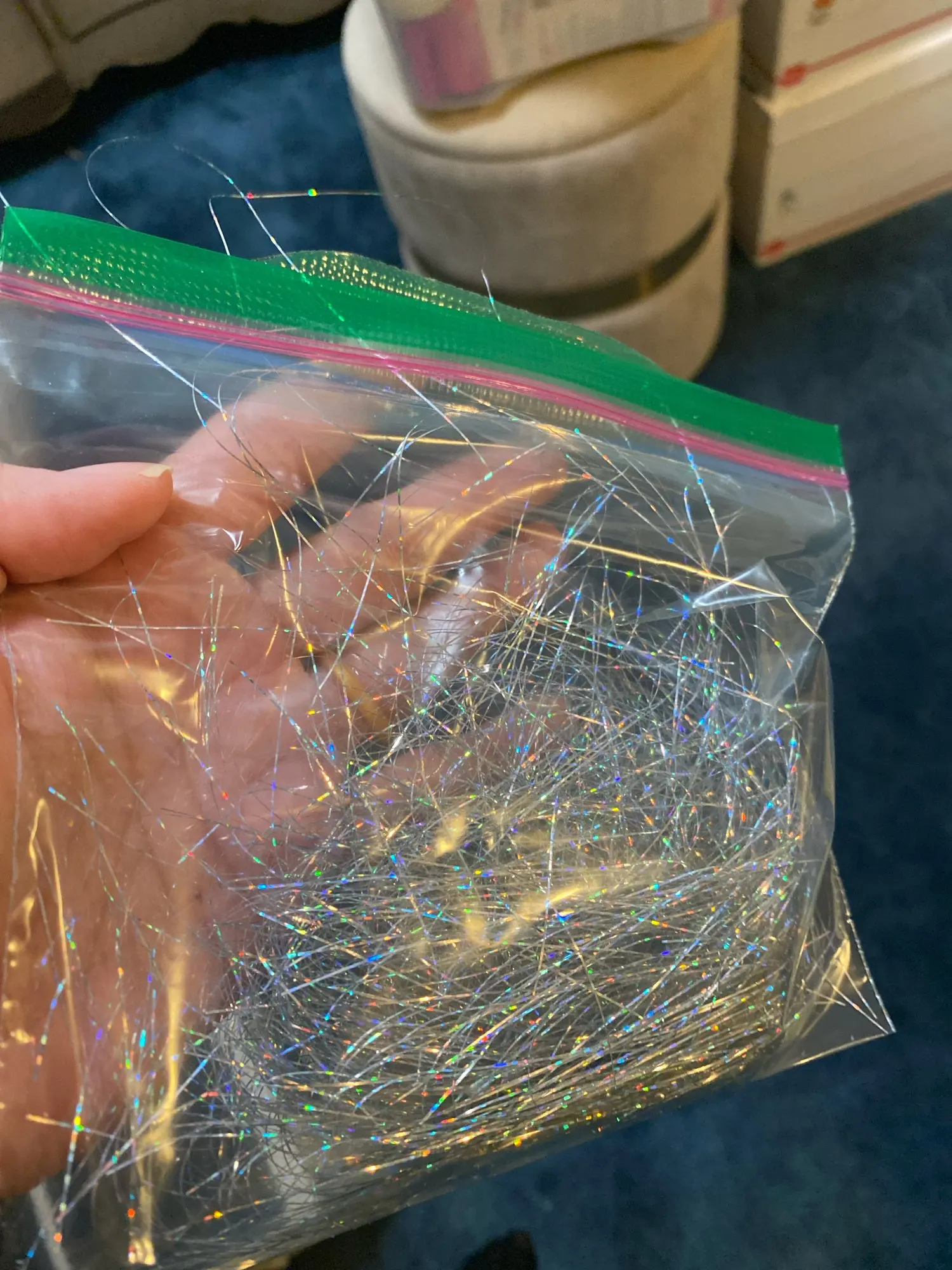 3000 Strands Icicles Iridescent Tinsel Foil Fringe Garland For Christmas Xmas Tree Decorations Party Supplies Holiday Decor photo review